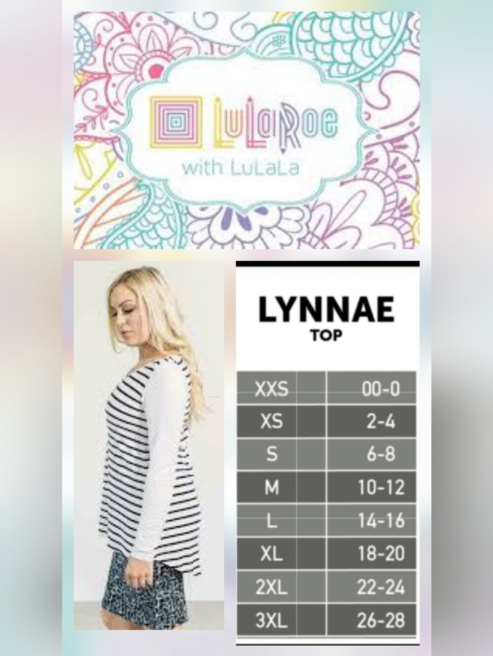 NWT Lularoe S Lynnae Orange Coral Peach Ombre Striped Tunic Top - Picture 9 of 14